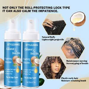 <span class=keywords><strong>Mousse</strong></span> et cire coiffante 2-en-1 à l'huile de coco 258 ml – Coiffage rapide, tenue longue durée, définit les boucles glamour – Cire moussante - Product Image 3