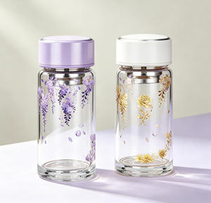 Bottiglia d'Acqua in Vetro Piccola Daisy 220ml, Tazza in Vetro Borosilicato per <span class=keywords><strong>Caffè</strong></span> - Product Image 3