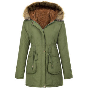 2020 nouvelle mode Long <span class=keywords><strong>Style</strong></span> épaissir hiver Wome <span class=keywords><strong>manteau</strong></span> avec capuche chaud - Product Image 5