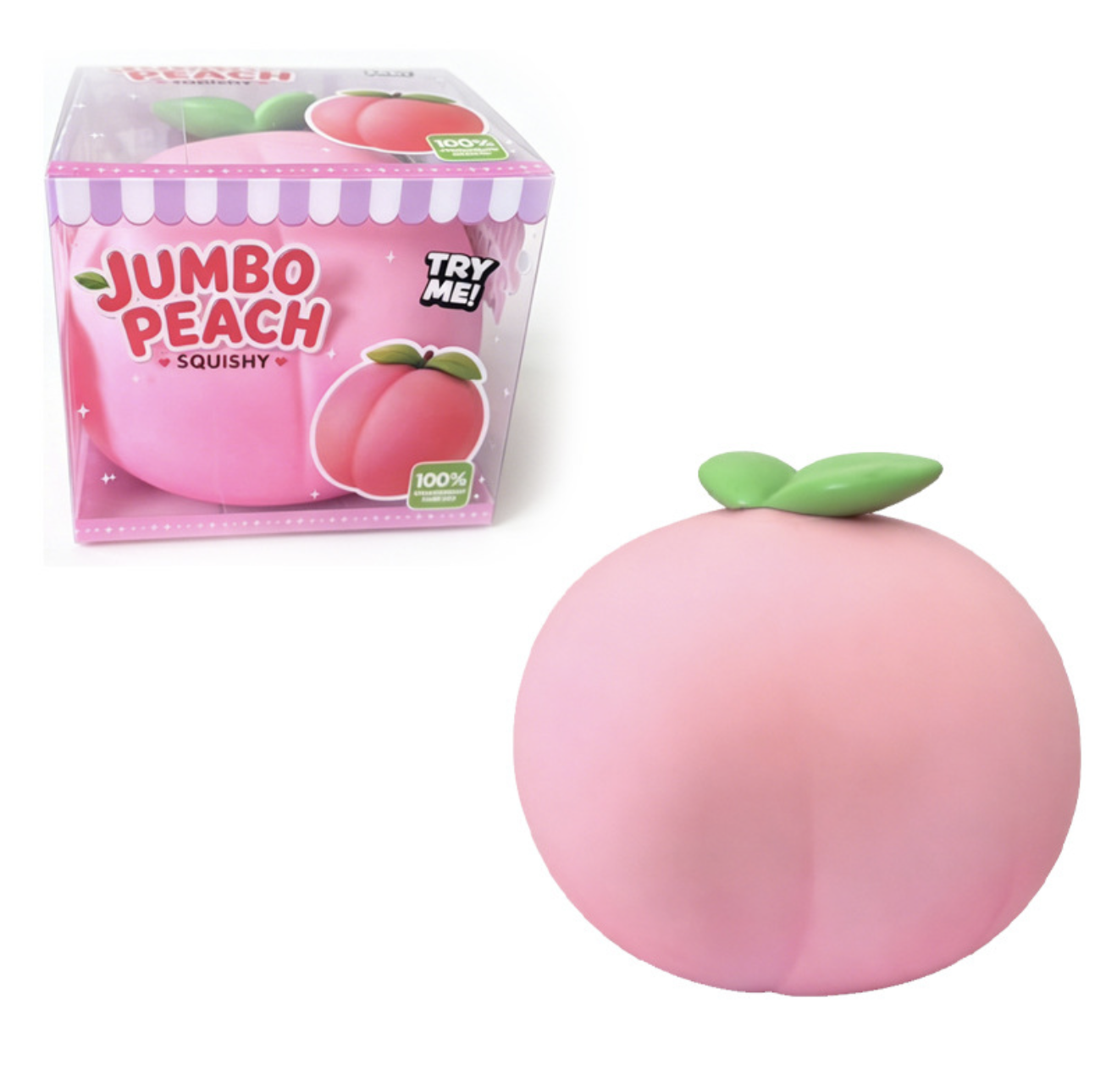Caja de color melocotón de 16 cm - Fragancia de melocotón (PVC)