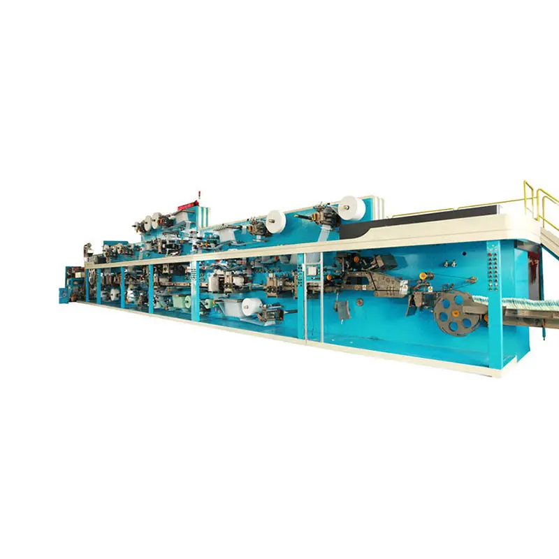 Full Servo Automatic T and I Shape Baby Diaper Manufacturing Pampers Diapers Making Machinery