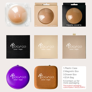 JOGOGOカスタムパッケージボックス 透明粘着式乳首パッチ 再利用可能な不透明薄型シリコン乳首カバー - Product Image 3