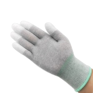 Guantes Antiestáticos Recubiertos de Fibra de Carbono, Texturizados, Transpirables y Duraderos para Trabajo en Fábricas de Electrónica - Product Image 3