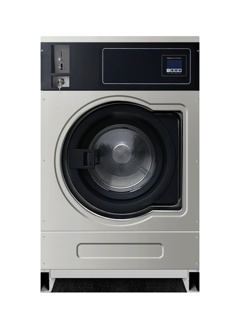 Commercial Self-service Coin-operated Washing Machines with Coin-swiping App Compatibility for Various Platforms.
