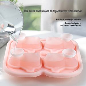 Bac à glaçons en silicone 3D pingouin durable 4 animaux congélateur de sorbetière prêt pour l'utilisation de congélateur de nourriture de hockey sur glace congelé - Product Image 3