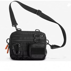 Free Sample Black Small Messenger <b>Bag</b> For <b>Men</b> sling <b>shoulder</b> Sports <b>Bag</b> unisex fashion Sports <b>Bag</b> - Product Image 1