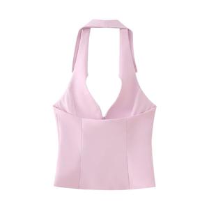 Vente en gros de nouvelle mode rose pour femmes veste à col suspendu avec <span class=keywords><strong>jupe</strong></span> et pantalon de tailleur combinaisons et combishorts - Product Image 4