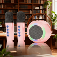 ODM&OEM YF96 Karaoke-Maschine mit 2 Kabellosen Handmikrofonen RGB LED-Beleuchtung Batteriebetrieben für 5.3 für Kinder Erwachsene