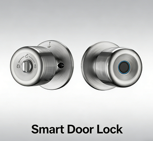 Stable <strong>Knob</strong> Lock Biometric Fingerprint Keyless Entry Tuya WiFi Enabled Easy Installation Aluminium Alloy Handle Lock Aluminum - Product Image 1