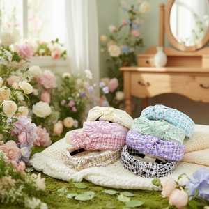 Fascia per capelli annodata e intrecciata ondulata per donne e ragazze, accessorio per capelli alla moda - Product Image 3