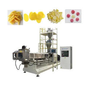 Automaticc Frying 3d 2d snack pellet extruder machine/Wheat corn papad chips fryer plant
