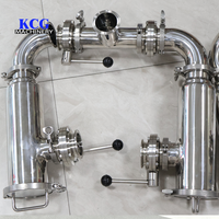 Nouveau filtre sanitaire à double tuyau à angle droit en acier inoxydable 304/316L pour aliments et lait, filtration à haut débit microporeuse 0,1 micron