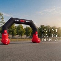 Porte gonflable publicitaire pour salons professionnels, présentoir d'entrée pour le marketing et l'activation de marque