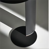 Table basse ronde minimaliste italienne en acier inoxydable, design scandinave, durable, noire, pour salon, mobilier de maison