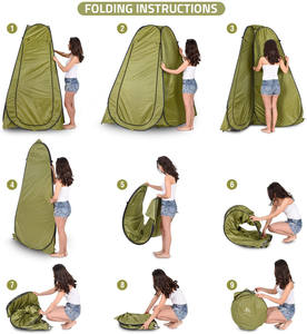 Tenda Pancuran Toilet Berkemah Hiking dan Ruang Ganti untuk Mandi Pop Up Dapat Dilipat Portabel Kualitas Baik - Product Image 5