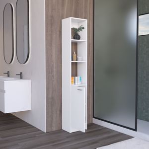DB Parks Linen <b>Tall</b> Bathroom <b>Storage</b> Cabinet with 6 Shelves One Door for Bathroom Living Room Kitchen Use - Product Image 5