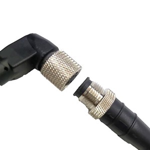 ตัวเชื่อมต่อมุมขวาสำหรับ M12ระบบควบคุมอุตสาหกรรมกันน้ำแบบสอดพลาสติกโดยตรงแบบมีตัวผู้และตัวเมีย - Product Image 2