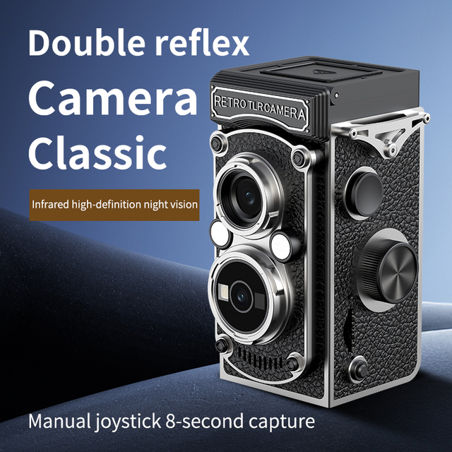 2026 Retro Mini Camera CCD Dual Reflex Digital Camera Screenless High-definition Mini Camera Portable Camera Kids