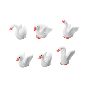 Muñecos de cisne Lanshuo, figuras en miniatura, decoraciones artísticas para paisajes, decoración del hogar DIY. - Product Image 5