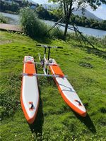 Bateau à pédales gonflable personnalisé, vélo flottant en PVC, SUP, kayak, capacité de 100 à 500 kg, usage commercial, lac, rivière, mer