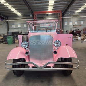Coche Turístico Eléctrico Retro Rosa Personalizado, Diseño Abierto, Vehículo Antiguo para Recorridos Turísticos, Ideal para Bodas y Eventos - Product Image 5