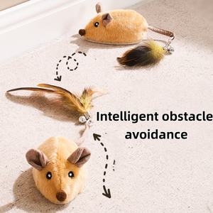 لعبة القط القابلة لإعادة الشحن للقطط الداخلية التحكم عن بعد التفاعلية لعبة القط التلقائي الكهربائية مع ذيل الريش - Product Image 3