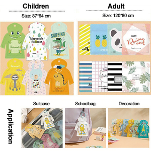 Capa de Chuva Descartável de Plástico para Crianças no Atacado da China, Leve, Confortável, Durável, Mini, Fofa, Transparente, Azul, de Uso Único com Gancho para Atividades ao Ar Livre - Product Image 3