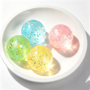 Transparent <b>Glitter</b> Gel Water Stress <b>Ball</b> Pastel Color Sparkle Sequins Squeeze Fidget Toy Squishy <b>Ball</b> Children Party Favors - Product Image 4