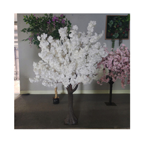 Arbre de fleurs de cerisier artificielles en soie, vente en gros pour décoration de mariage
