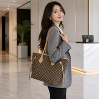 Sac fourre-tout à motif géométrique, sac à bandoulière Vintage en cuir PU, grande capacité, convient à une tablette A4, sac de voyage quotidien pour femmes, sac de bureau et de shopping