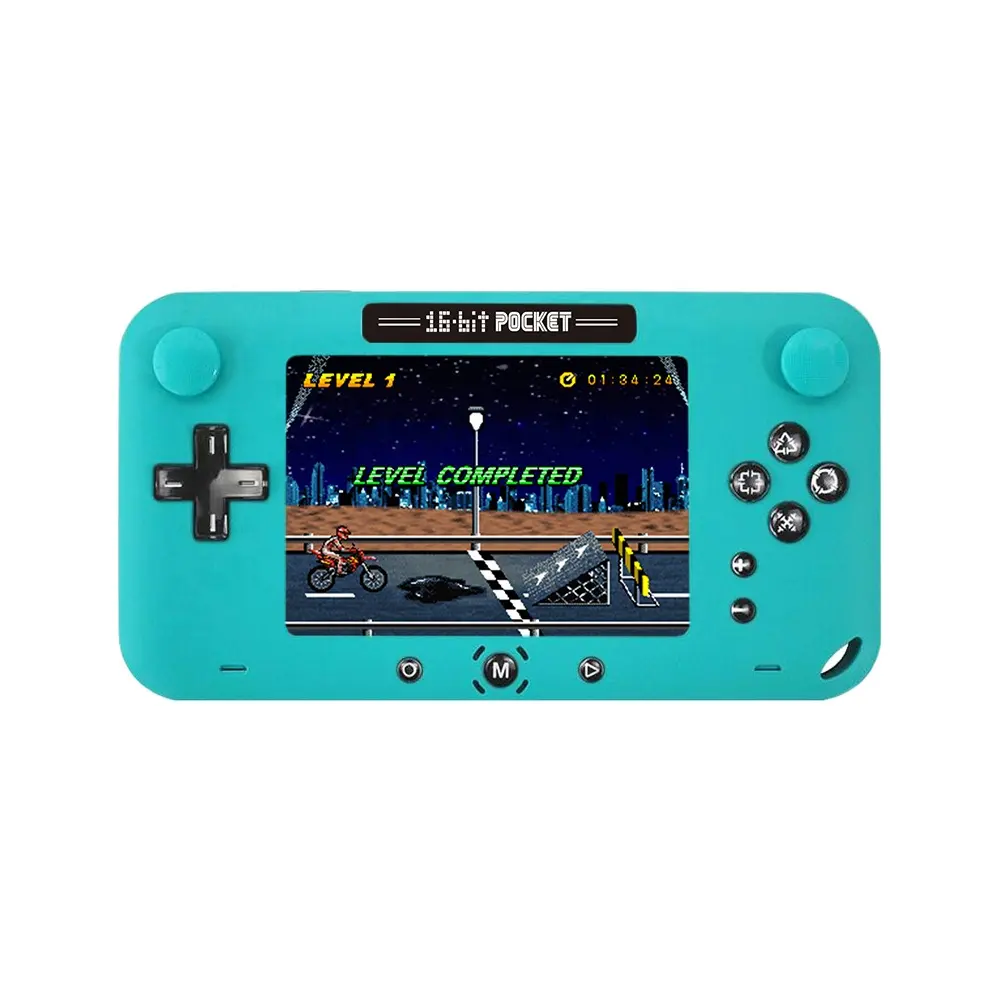 16 Bit Pocket Station Ingebouwde 1700 Game 4 Inch Draagbare Game Console Ondersteuning Downloaden Game Retro Console Voor Kinderen