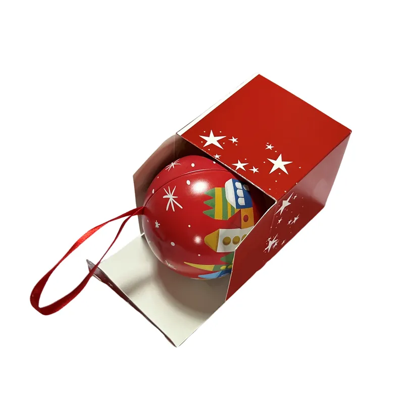 Gift packing christmas ball tin Kids candy toy gift packing tin metal ball box Iron Tinplate Ball box Wedding Candy Boxes