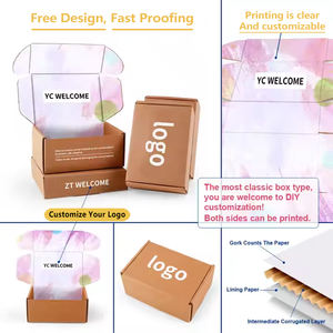 Bon prix Boîte postale ondulée avec logo personnalisé pour cosmétique Boîte d'emballage cadeau en papier d'expédition de chaussure en carton pliable avec couvercles - Product Image 2
