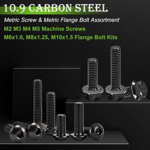 2284Pcs 10.9 Alloy Steel Metric <b>Screws</b> Nuts Bolts Assortment Kit M2 M3 M4 M5 M6 M8 M10 Auto Fastener Set - Product Image 5