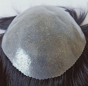 Toupee da <span class=keywords><strong>Uomo</strong></span> con Base Sottile Invisibile 6x8" in Capelli Umani Remy, Prezzo di Fabbrica - Product Image 1