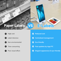 Étiquette électronique d'étagère MinewTag 4,2'' 4 couleurs E-ink pour supermarché Affichage numérique intelligent certifié CE FCC ROHS