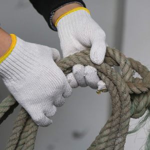 Guantes blancos de algodón directos de fábrica Guantes de mano de construcción Guantes de trabajo de seguridad para la industria - Product Image 4