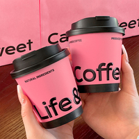 Gobelets en Papier Café Double Paroi avec Couvercle, Logo Personnalisé Imprimé, Jetables, Recyclables, Estampage à Chaud, 8oz 10oz 12oz 16oz 20oz 22oz 24oz