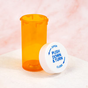 Envase de Plástico para Medicamentos con Impresión de Logotipo Personalizado, Frascos Médicos con Tapa Reversible - Product Image 3