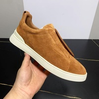 Zapatillas Deportivas Casuales de Piel Vacuna Genuina para Hombre, con Cordones, Transpirables, Sólidas, a la Moda, Otoño, Cómodas, de Piel de Oveja