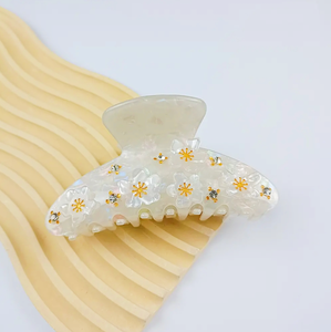 千金优雅碎花发夹大号龟壳PVC发夹女士时尚发饰批发 - Product Image 6