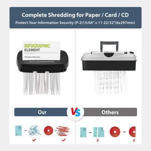Trituradora <span class=keywords><strong>de</strong></span> Papel/CD/Tarjetas <span class=keywords><strong>de</strong></span> Crédito SD108P, Trituradora <span class=keywords><strong>de</strong></span> Escritorio <span class=keywords><strong>de</strong></span> 3 Modos con Ventana Transparente, Trituradora <span class=keywords><strong>de</strong></span> Papel <span class=keywords><strong>de</strong></span> Corte en Tiras <span class=keywords><strong>de</strong></span> 8 Hojas - Product Image 3