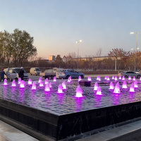 Fontaine musicale dansante personnalisée haut de gamme en acier inoxydable, design moderne, pour jardin extérieur et parc haut de gamme