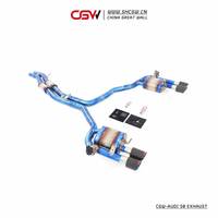 CGW Prix d'usine Vente en gros Silencieux d'échappement en titane à son agressif avec valve pour Audi S6 S7 S8 4.0T 2013+