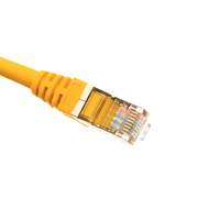 Câble réseau blindé FTP RJ45 8P8C 4 paires 26AWG en cuivre nu torsadé, gaine PVC jaune personnalisée