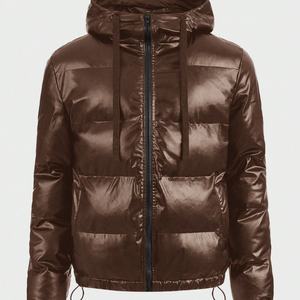Chaqueta de Invierno Acolchada con Capucha, de Alta Calidad, para Venta al Por Mayor, con Logotipo Bordado Personalizado, Resistente al Viento, con Cierre, Unisex - Product Image 3