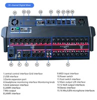Console de mixage Trais DM20plus, mixeur audio professionnel, 20 canaux, mixeur numérique