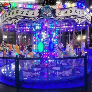 Henan Limeiqi 12 Seats Merry Go Round Carousel Rides Indoor Amusement Park Equipment Carousel Kids Ride Ocean Animal For Sale