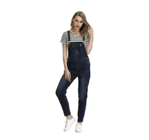 Aangepaste Oversized Goedkoopste Fabrieksprijzen Jonge Meisjes Dames Geans Sexy Bretels Katoenen Gewatteerde Broek Voor Dames