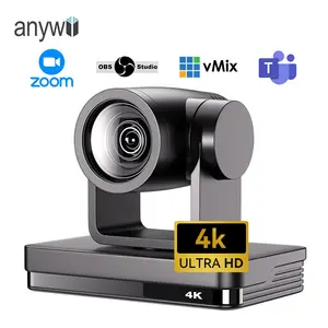 Anywii 4k 비디오 라이브 스트림 카메라 라이브 스트리밍 ptz 방송 카메라 sdi ptz ndi hx 12x 20x 화상 회의 카메라